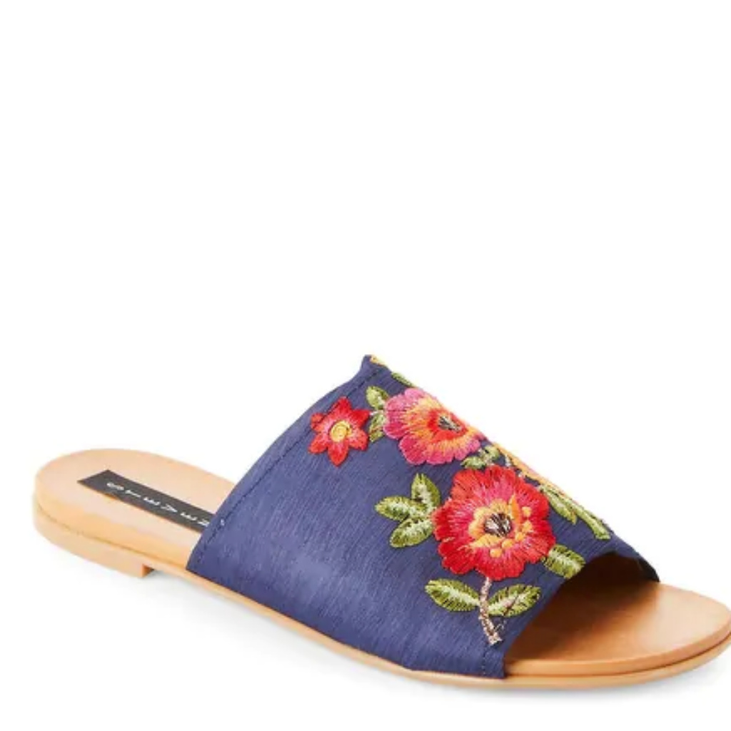 Steven By Steve Madden Embroidered Slide Sandals